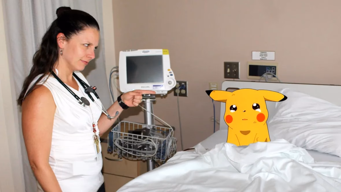 How do you heal a Pokemon in a Poké center?