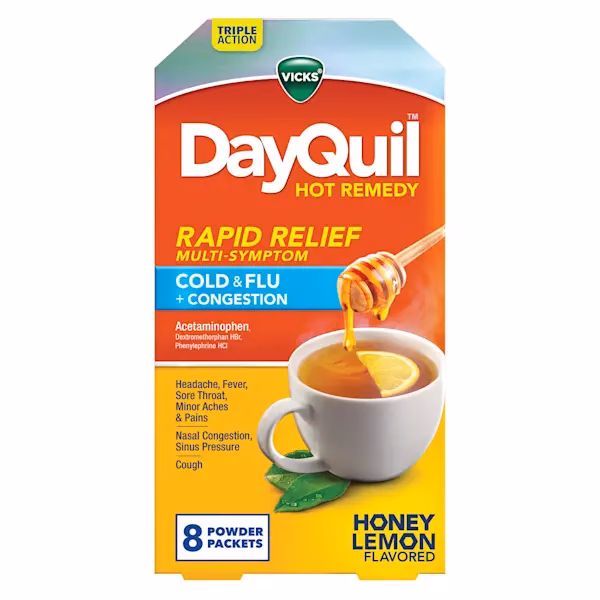 How does Theraflu nighttime severe cold & cough powder work?