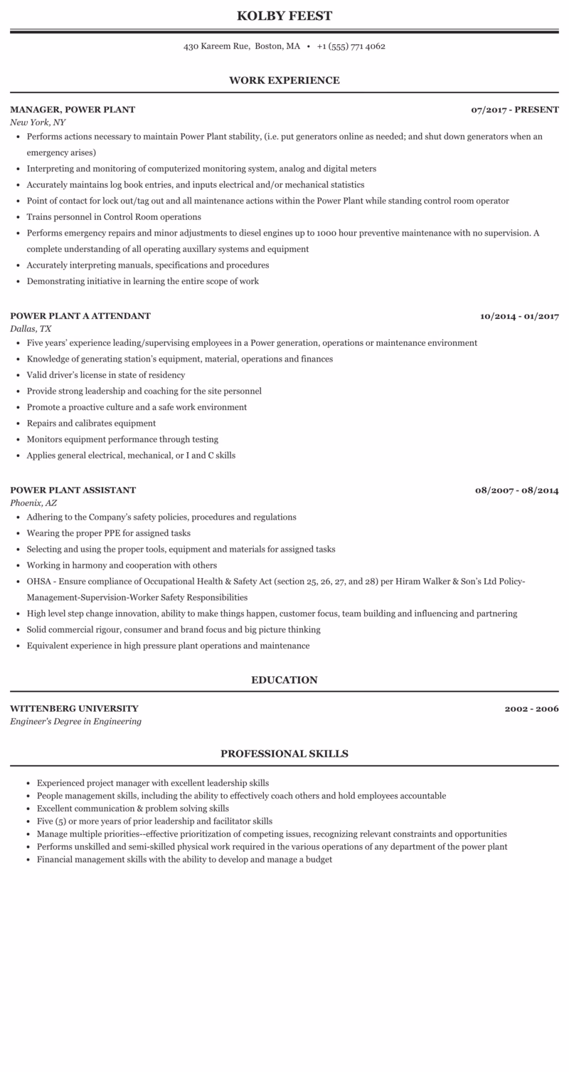 What does a power station operations manager do?