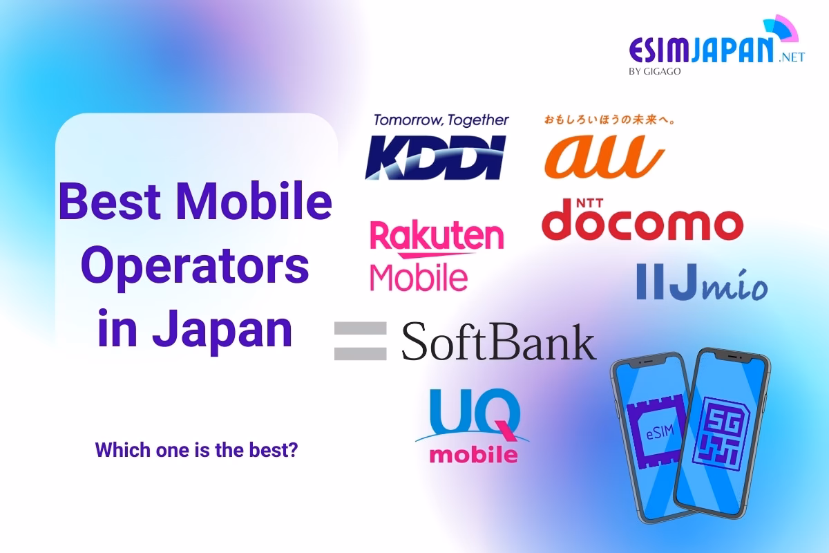 What are the major mobile operators in Japan?