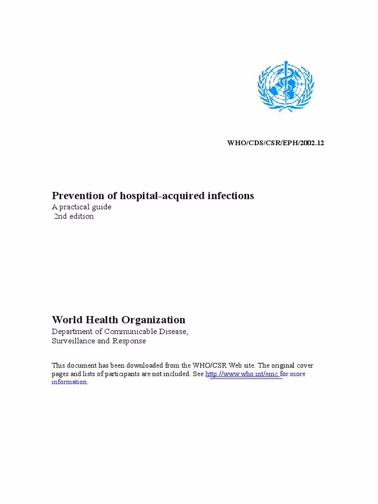 How many pages are in prevention of hospital acquired infections?
