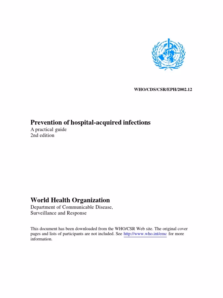What is an infection acquired in hospital?