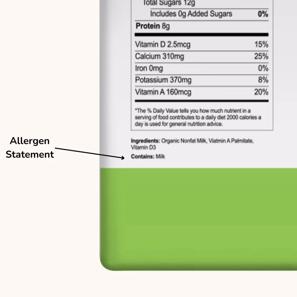 How do I create an effective food allergen statement?
