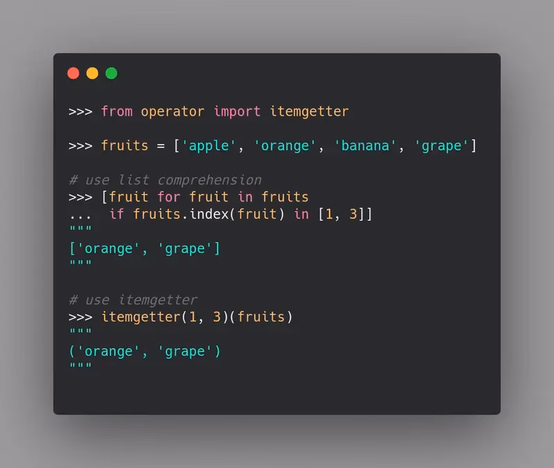 What is itemgetter() function?