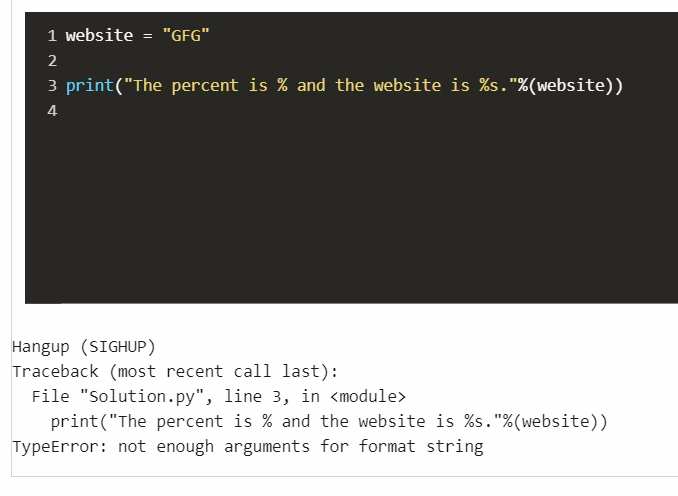 How to escape a percent (%) in Python string?