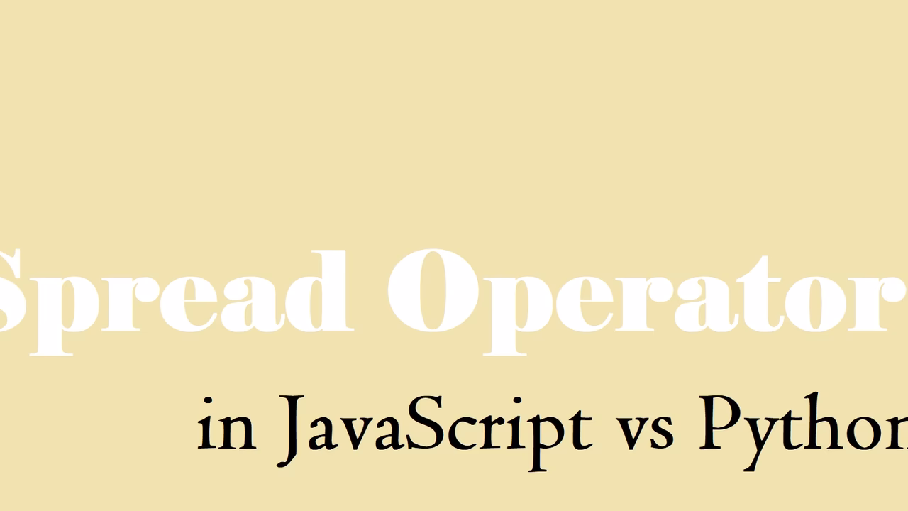 Why do we use a spread-operator in Python?
