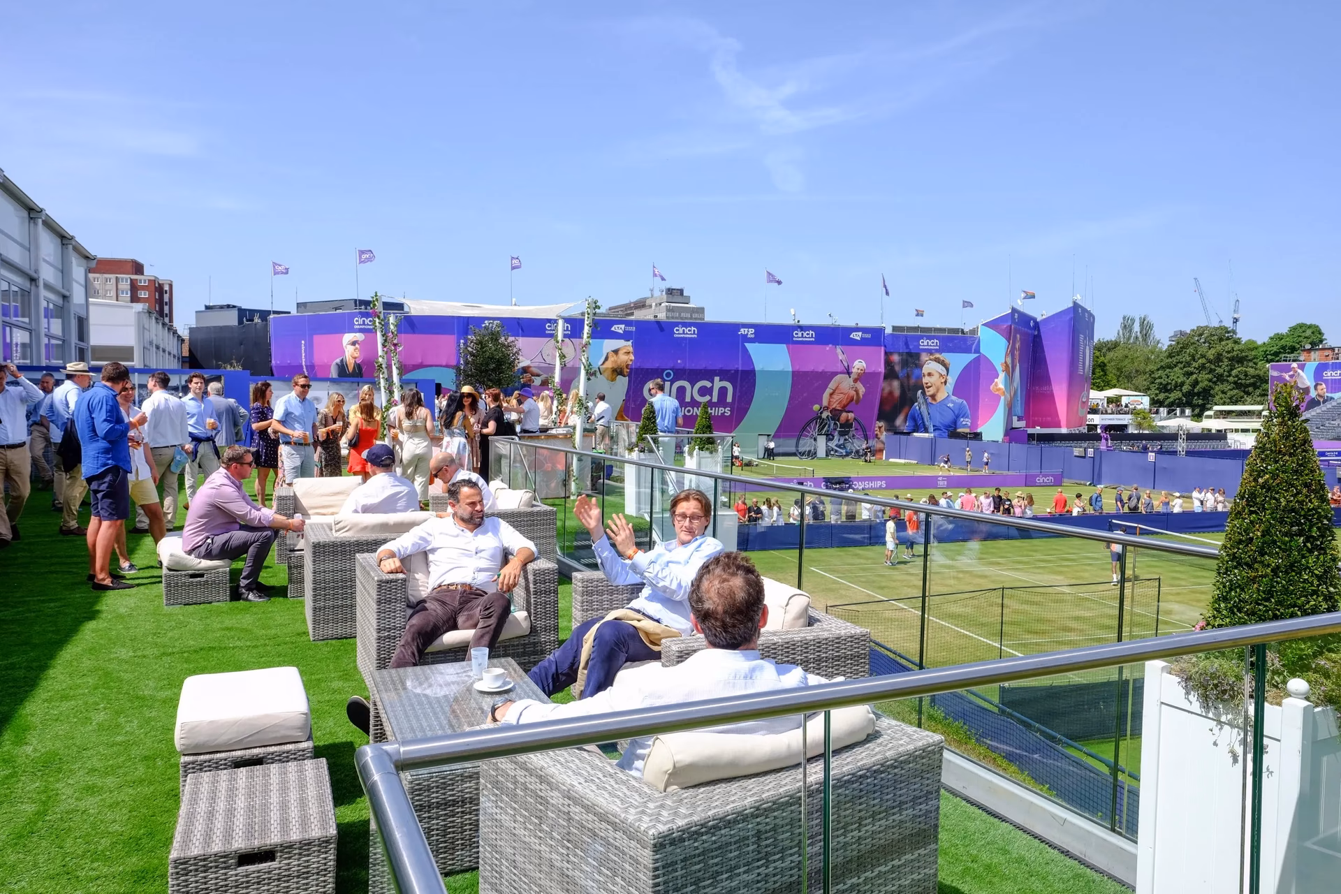 Does the LTA offer tennis hospitality at the Queen's club?