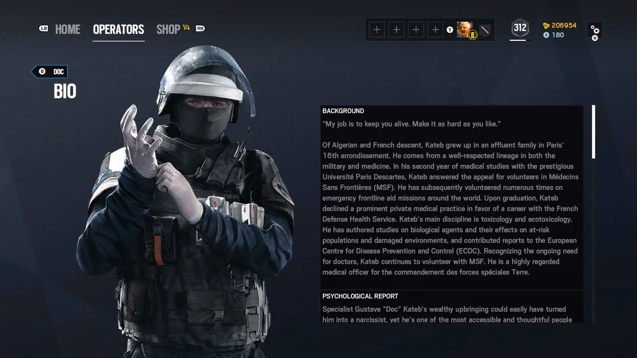 Who is Doc in Rainbow Six Siege?