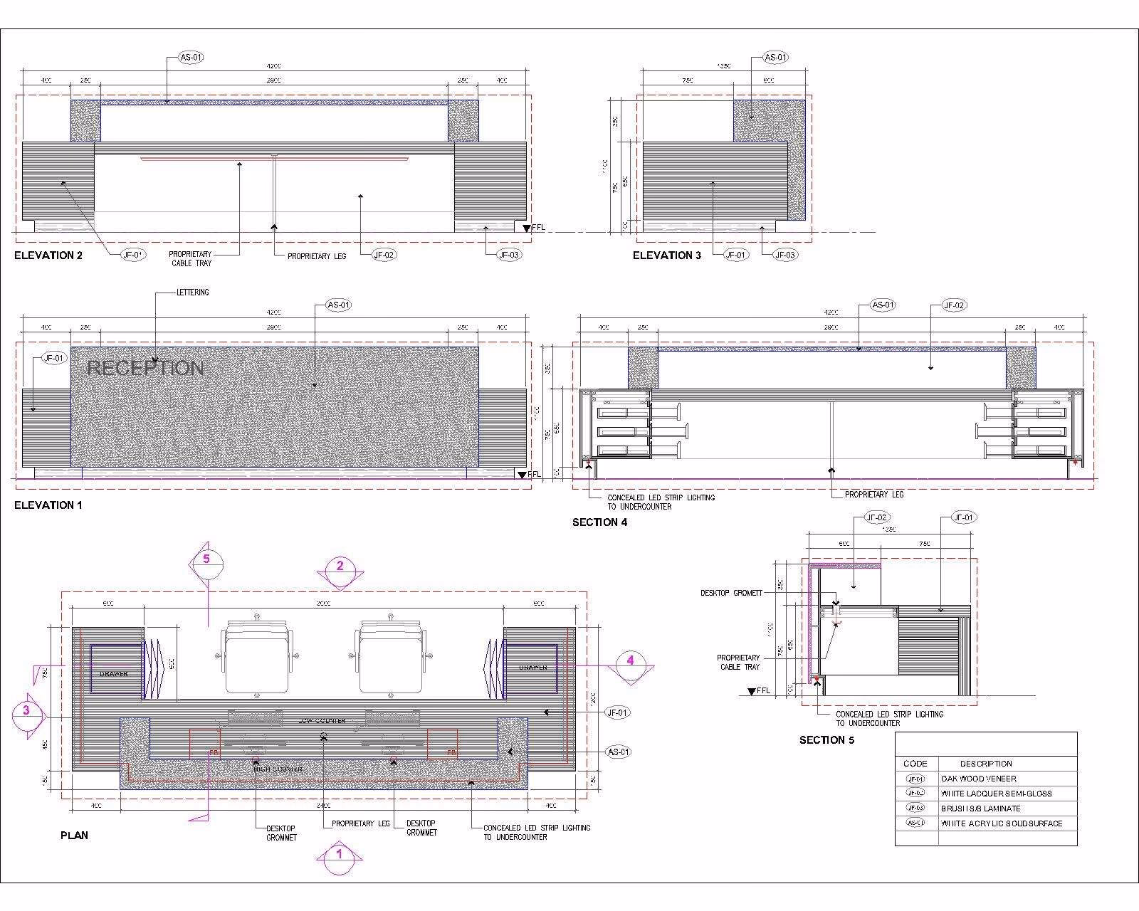 What is a reception desk?