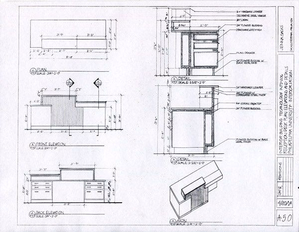 What is a reception desk in AutoCAD?