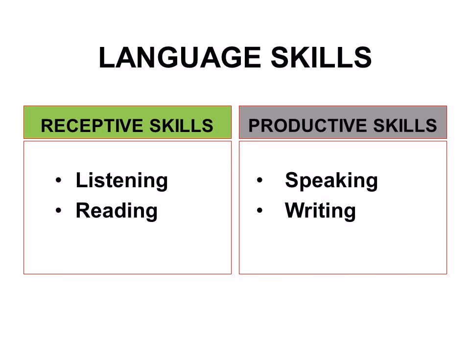 What are receptive skills?