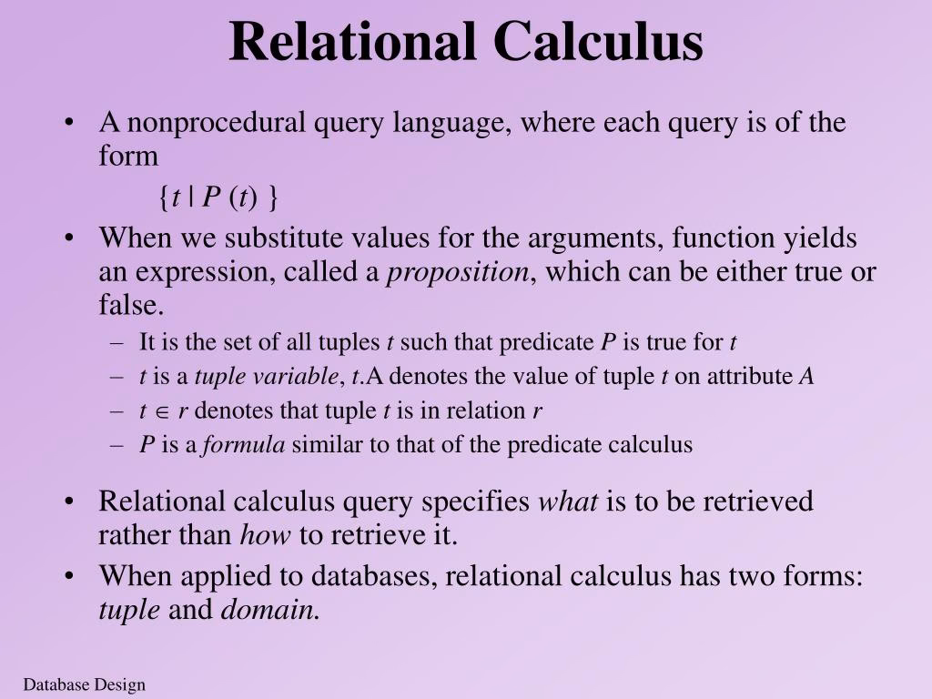 What is a tuple relational calculus query?