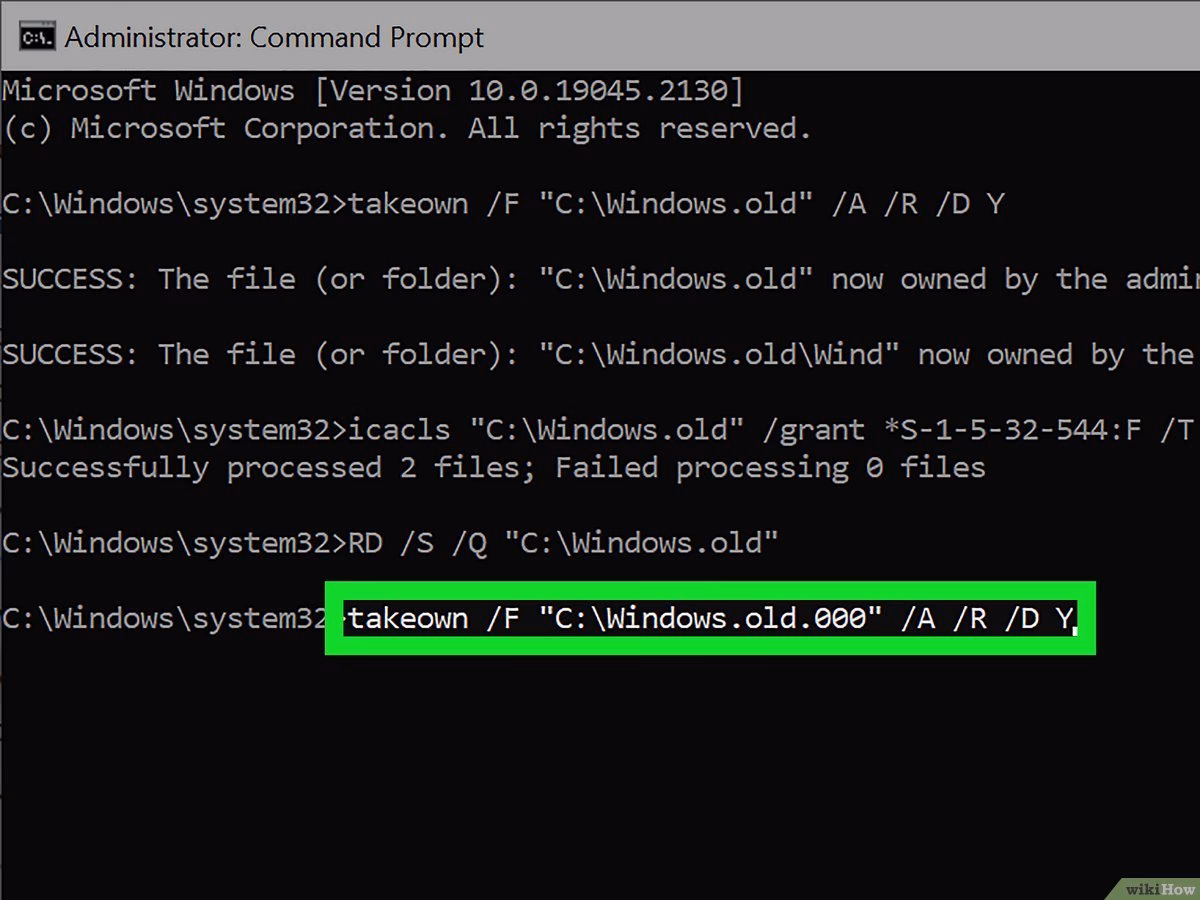 How to delete a default operating system in Windows 10?