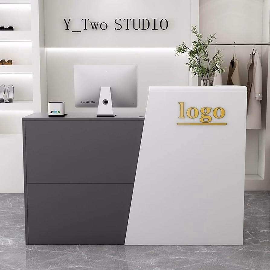 What are the different types of reception desks?