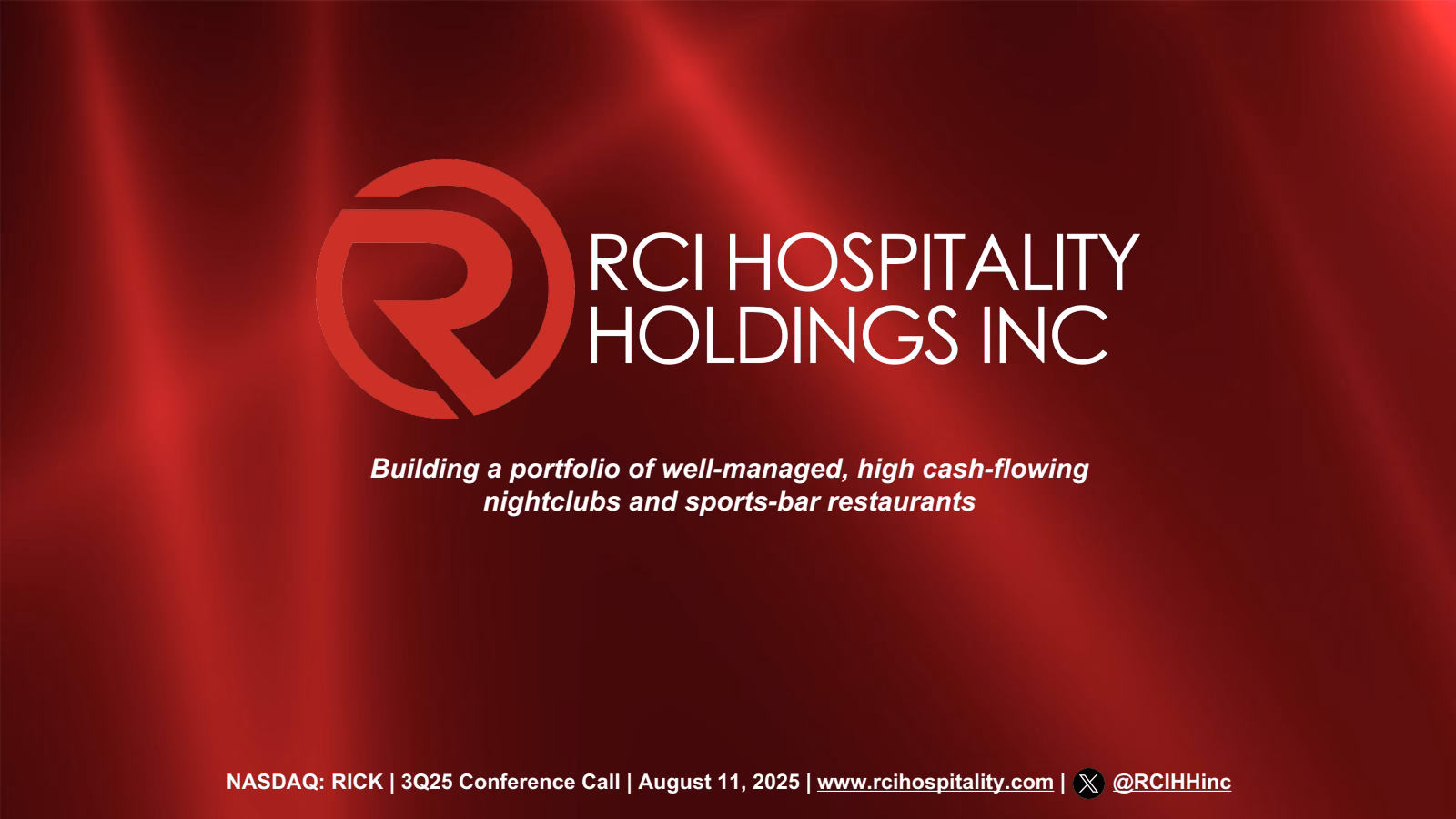 What happened to RCI Hospitality Holdings Inc?