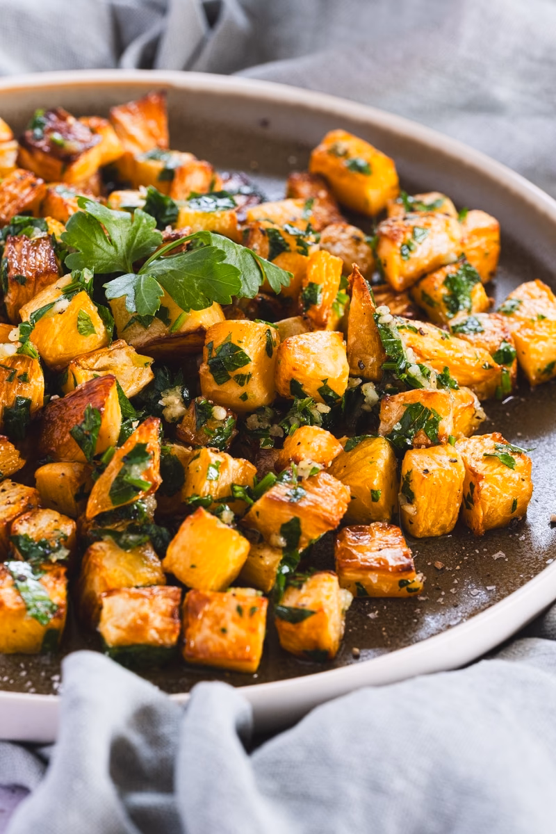 Do rutabagas have leaves?