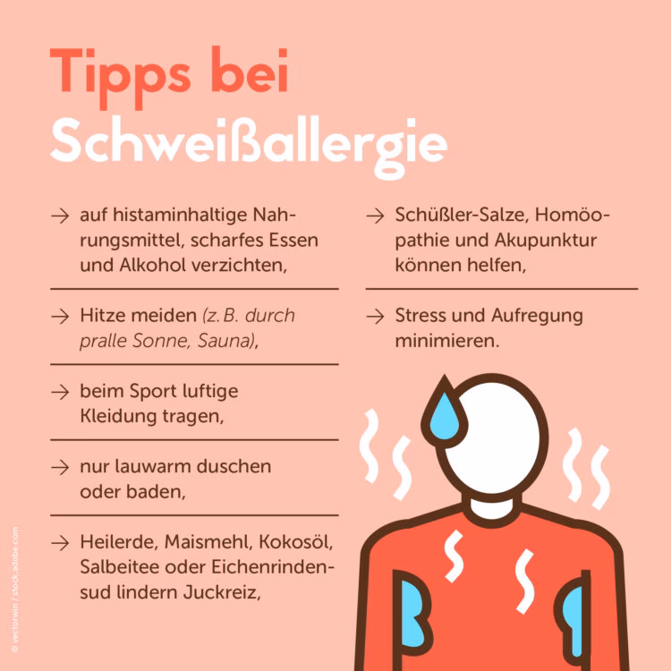 Wie lange dauert eine Schweißallergie?