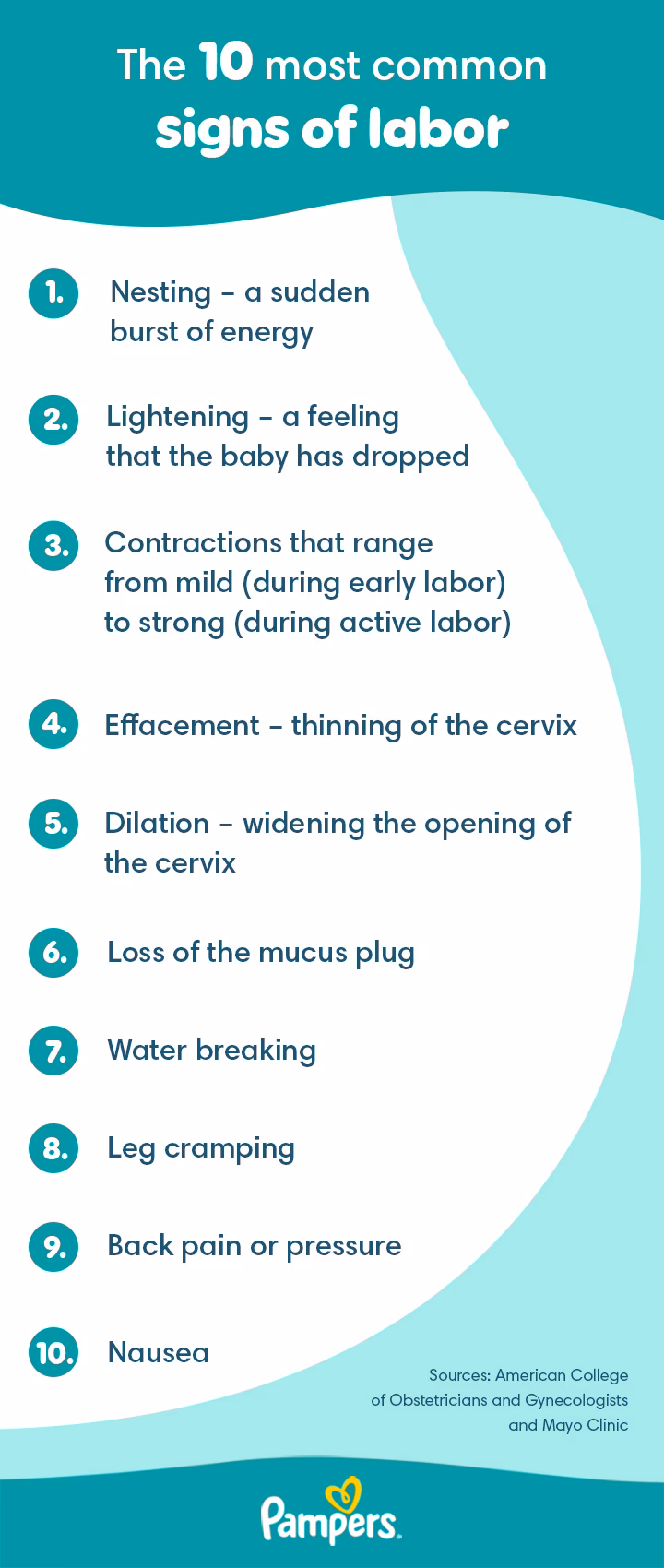 What are the symptoms of active labor?