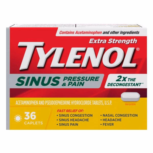 Can a sinus headache be relieved over the counter?