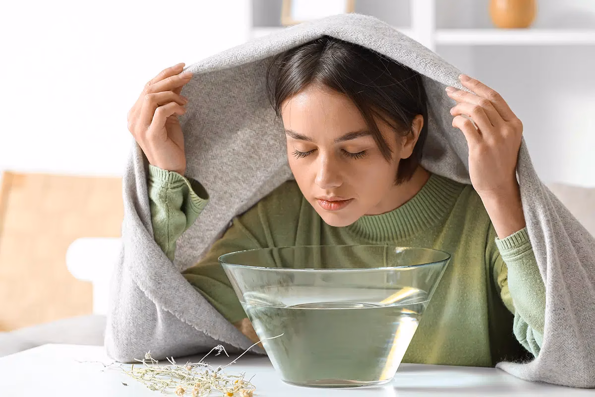 How does steam help a sinus Ache?