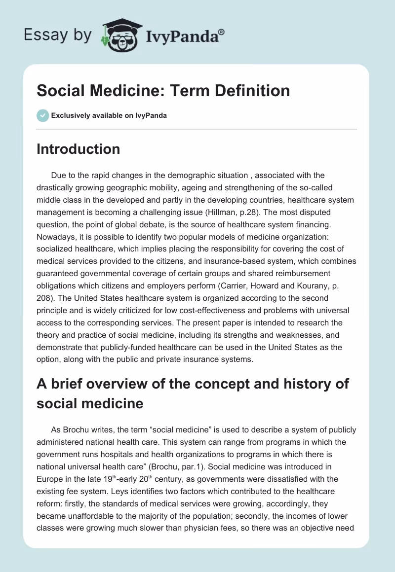 What is Social Medicine?