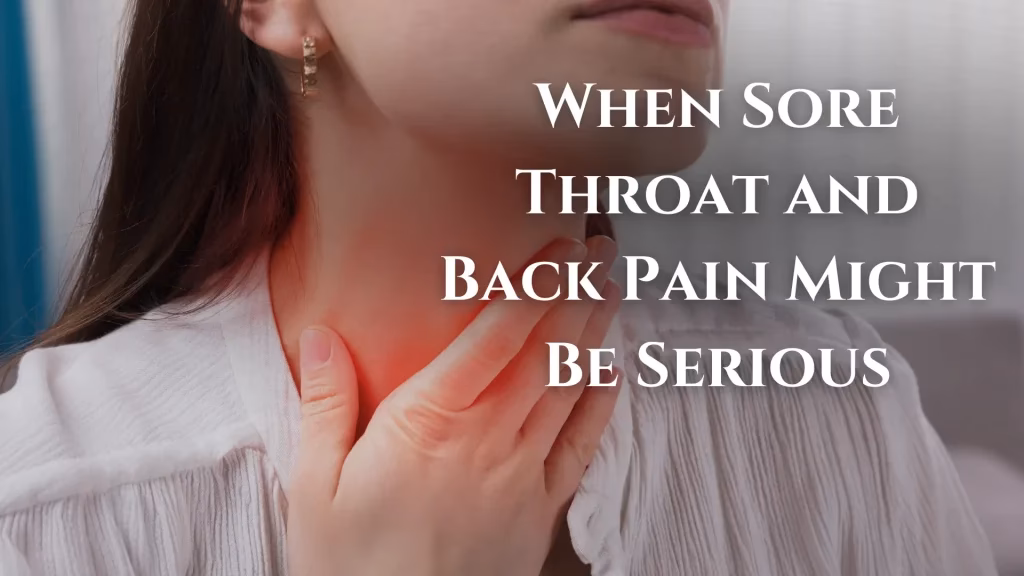 What are the symptoms of a sore throat?