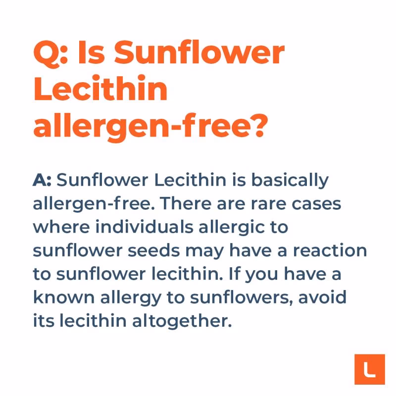 Is sunflower lecithin safe?