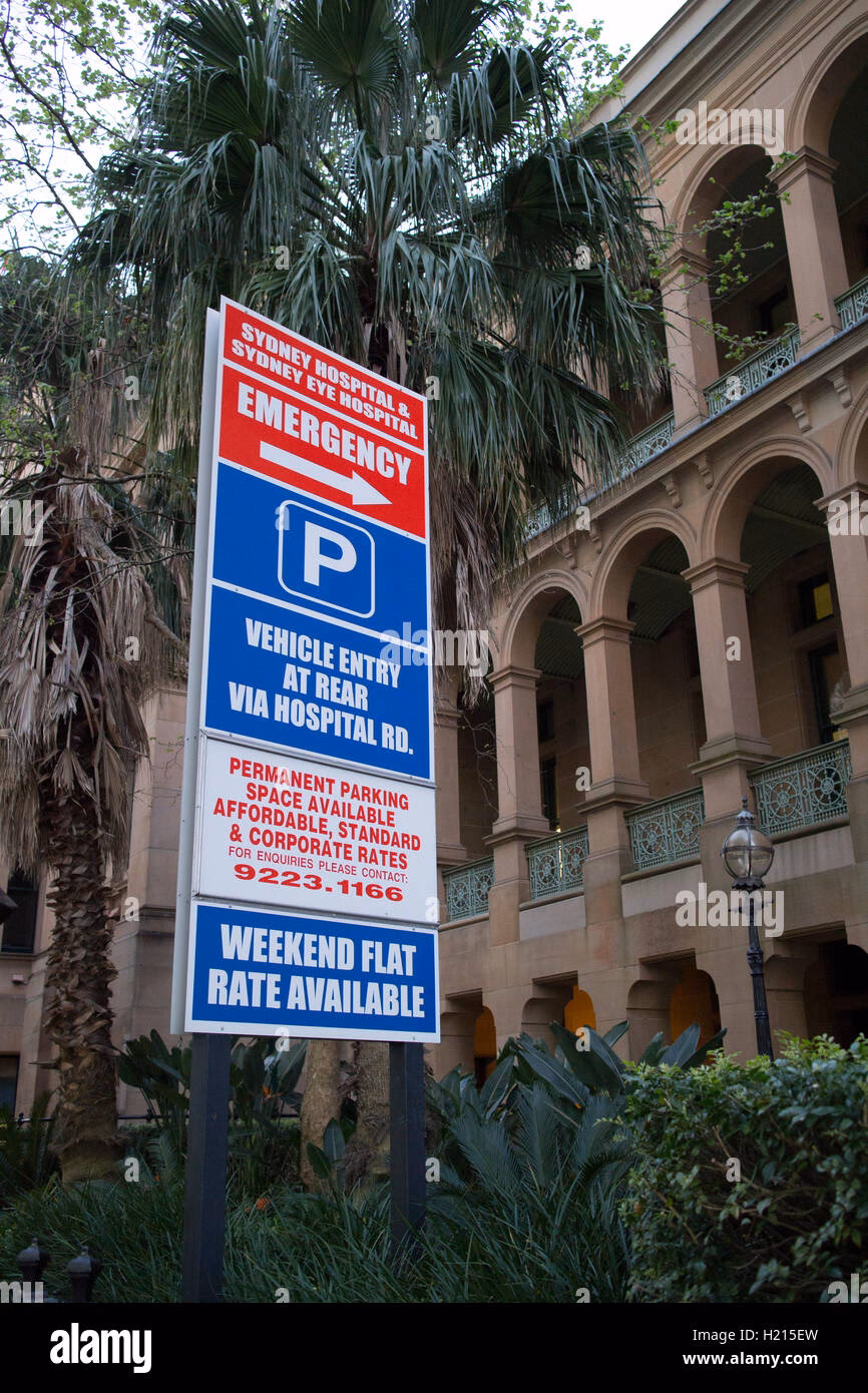 How do I Park at Sydney Hospital?