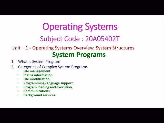 What is an example of system software?
