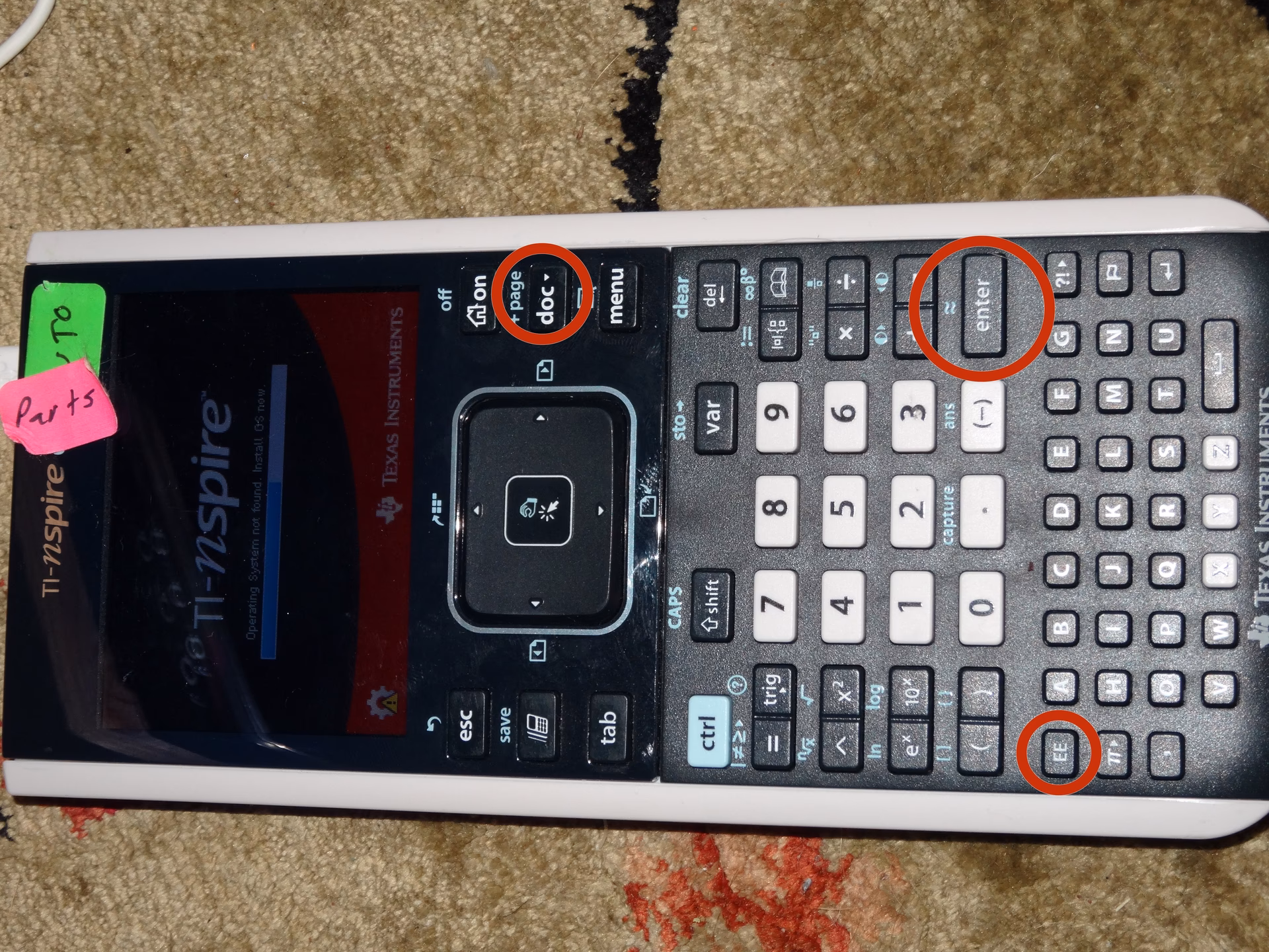 How do I update the OS on my TI-Nspire CX?