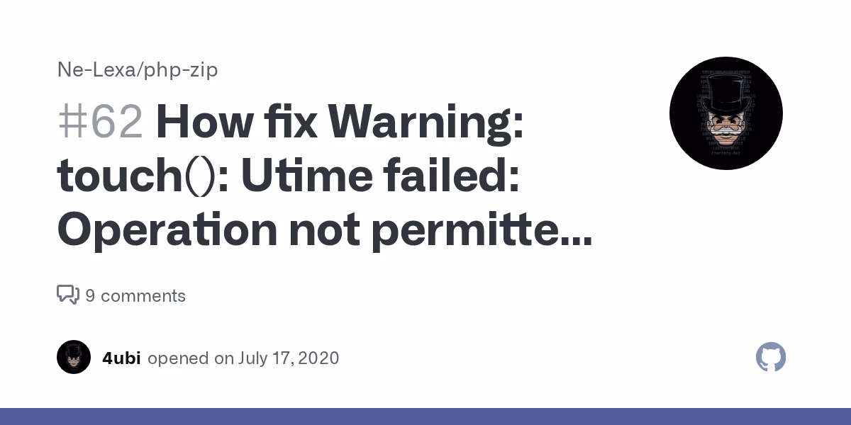 Why did utime fail?