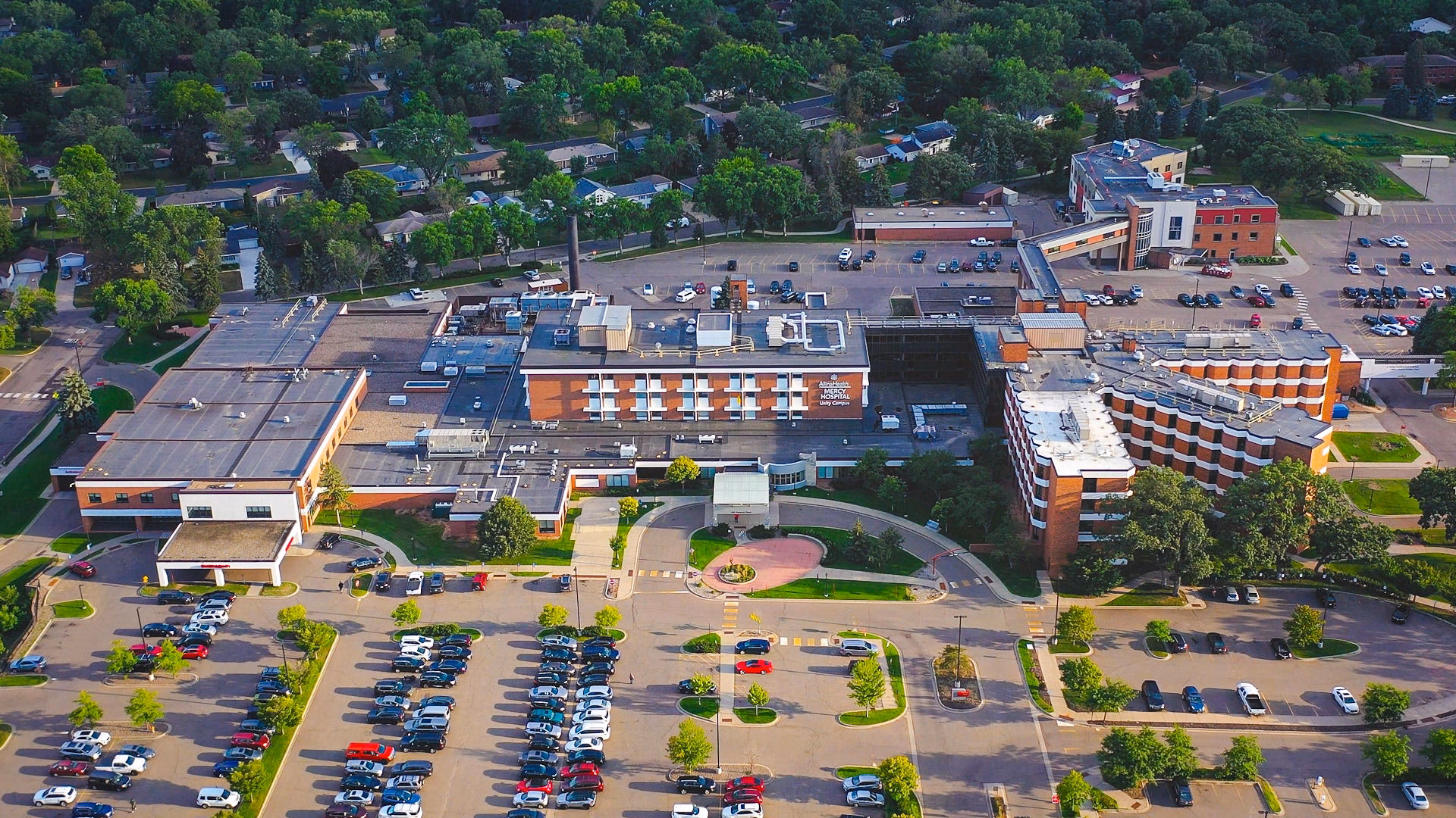 Who owns Unity Hospital in Fridley?