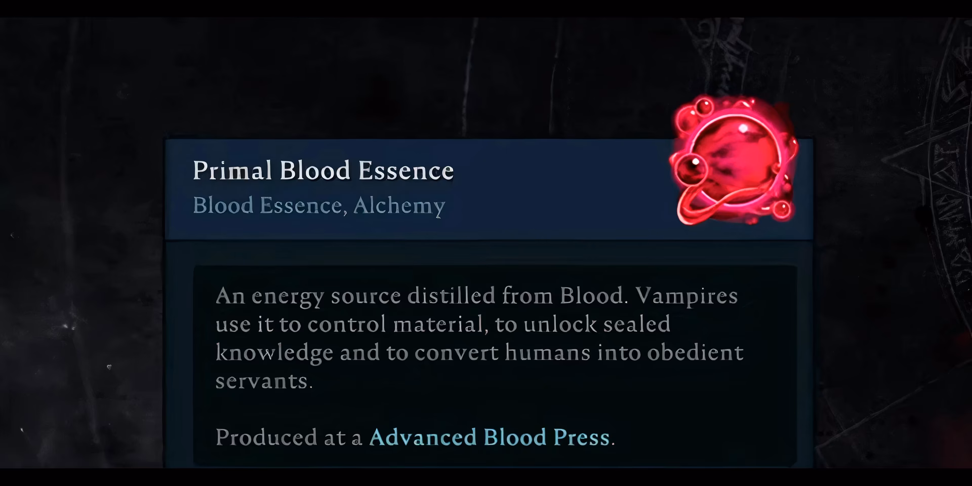 How does blood work in V rising?