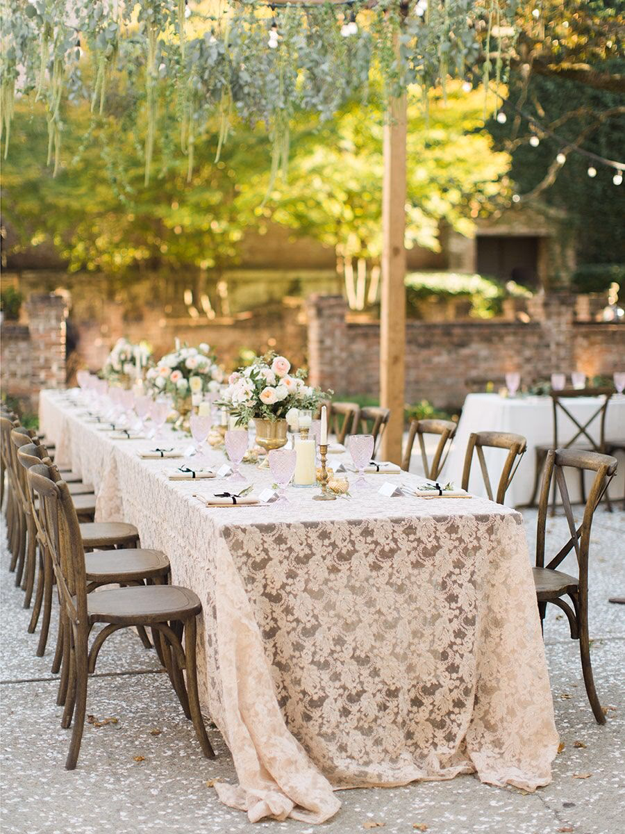 What is a good wedding table for an evening reception?