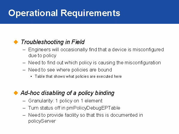 What is the difference between operational roles and operational requirements?