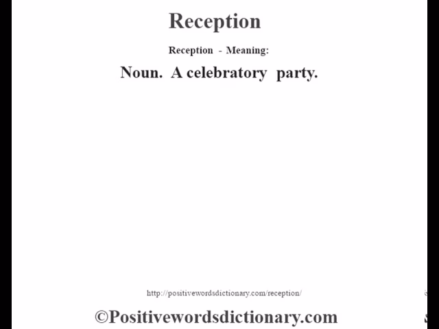 What does receiving mean?