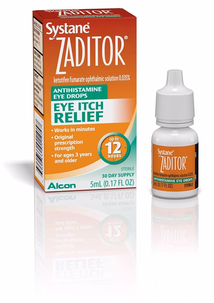 What are the different types of eye drops used for allergies?
